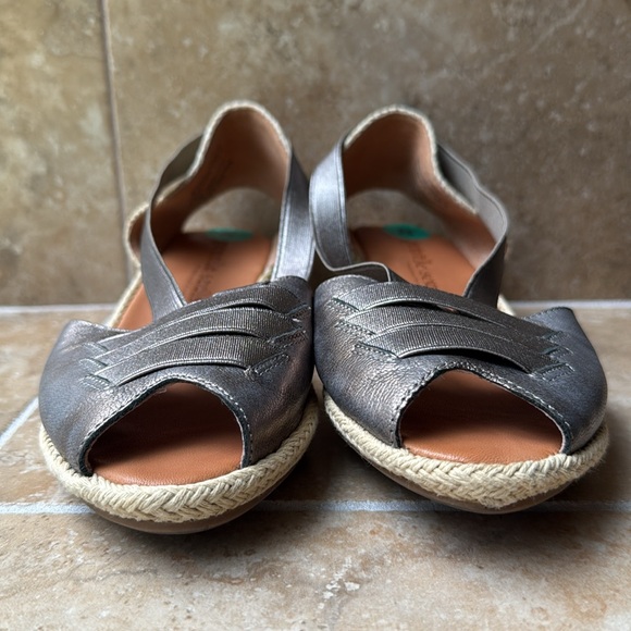 Gentle Souls by Kenneth Cole Lena Espadrilles Slip-on Sandals Leather Textile 8 - Picture 10 of 12